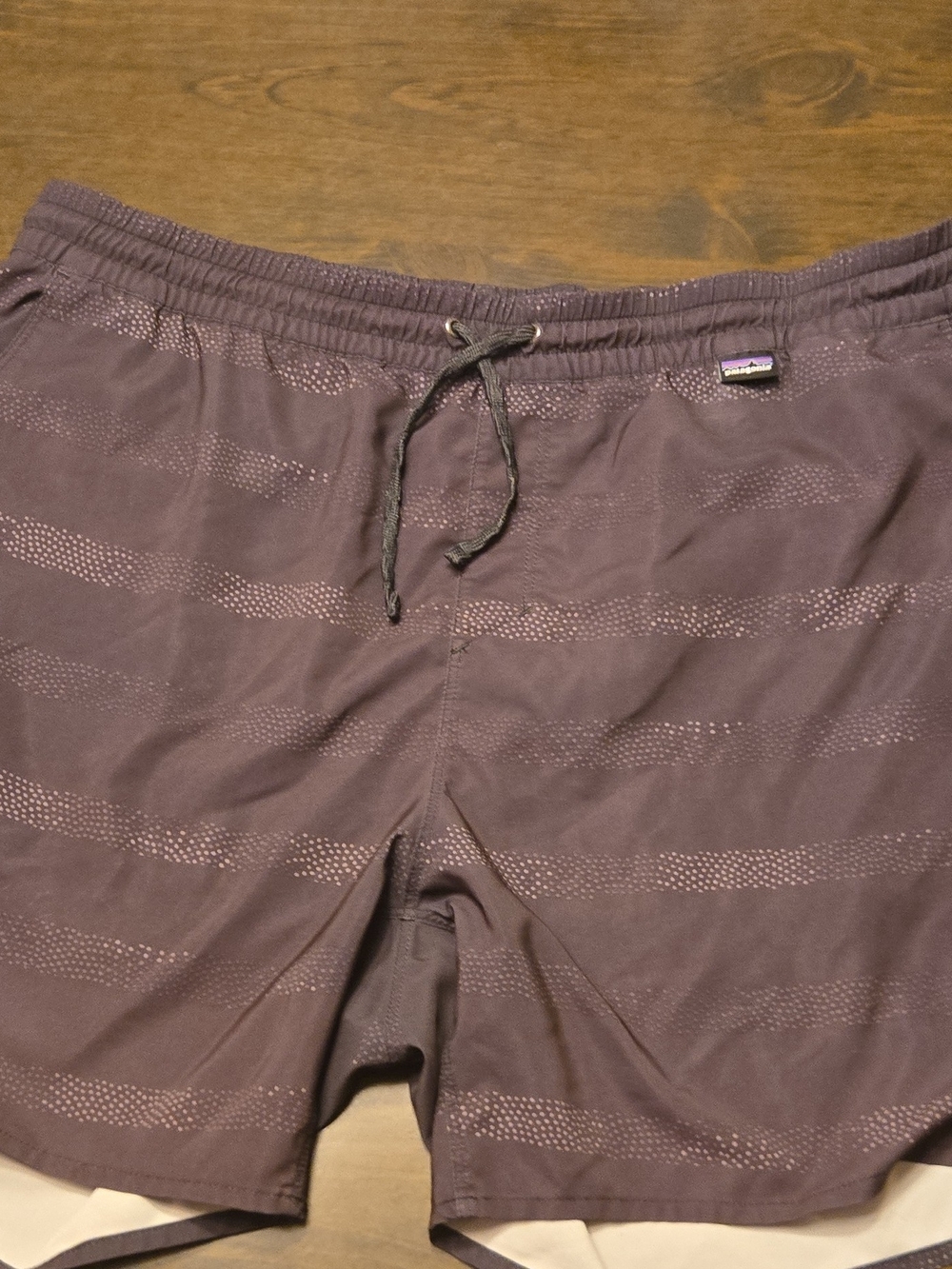 Patagonia Men's Plum Striped Athletic Shorts